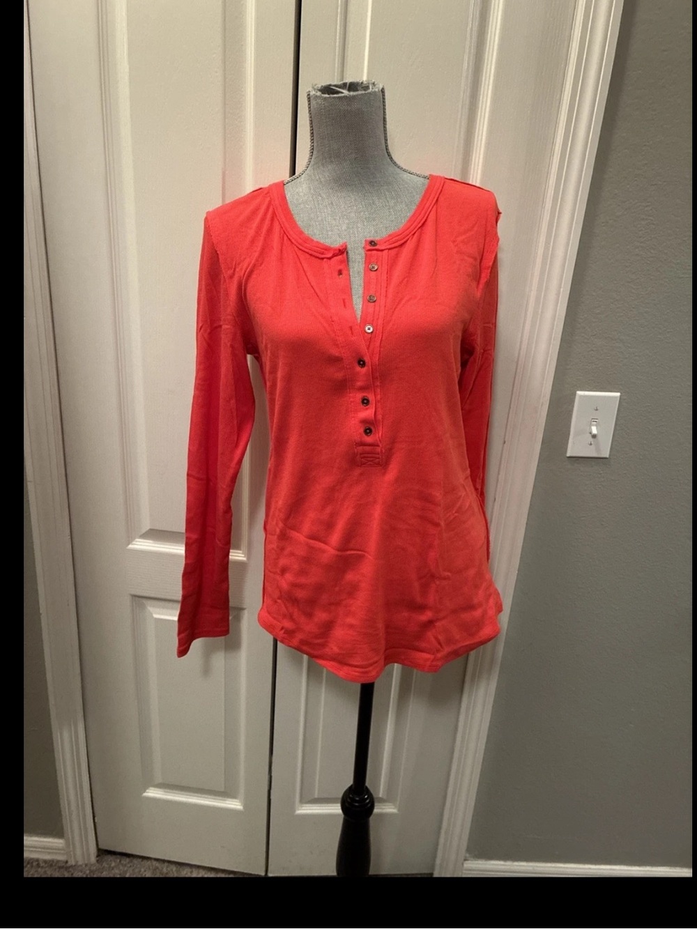 Free people ladies Jamie Henley top flame red size XL
